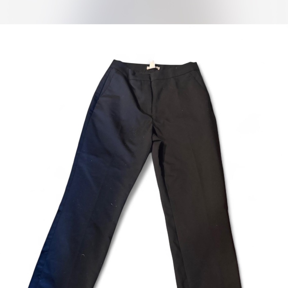 H&M Black Straight Leg Pants with Elastic Waistband